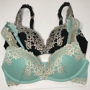 2 Intimissimi 34B Pretty Flowers Gioia Super Push-up Bra Wireless Floral Lace